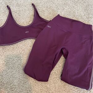 SET Active Sportbody Purple Sports Bra and Leggings
